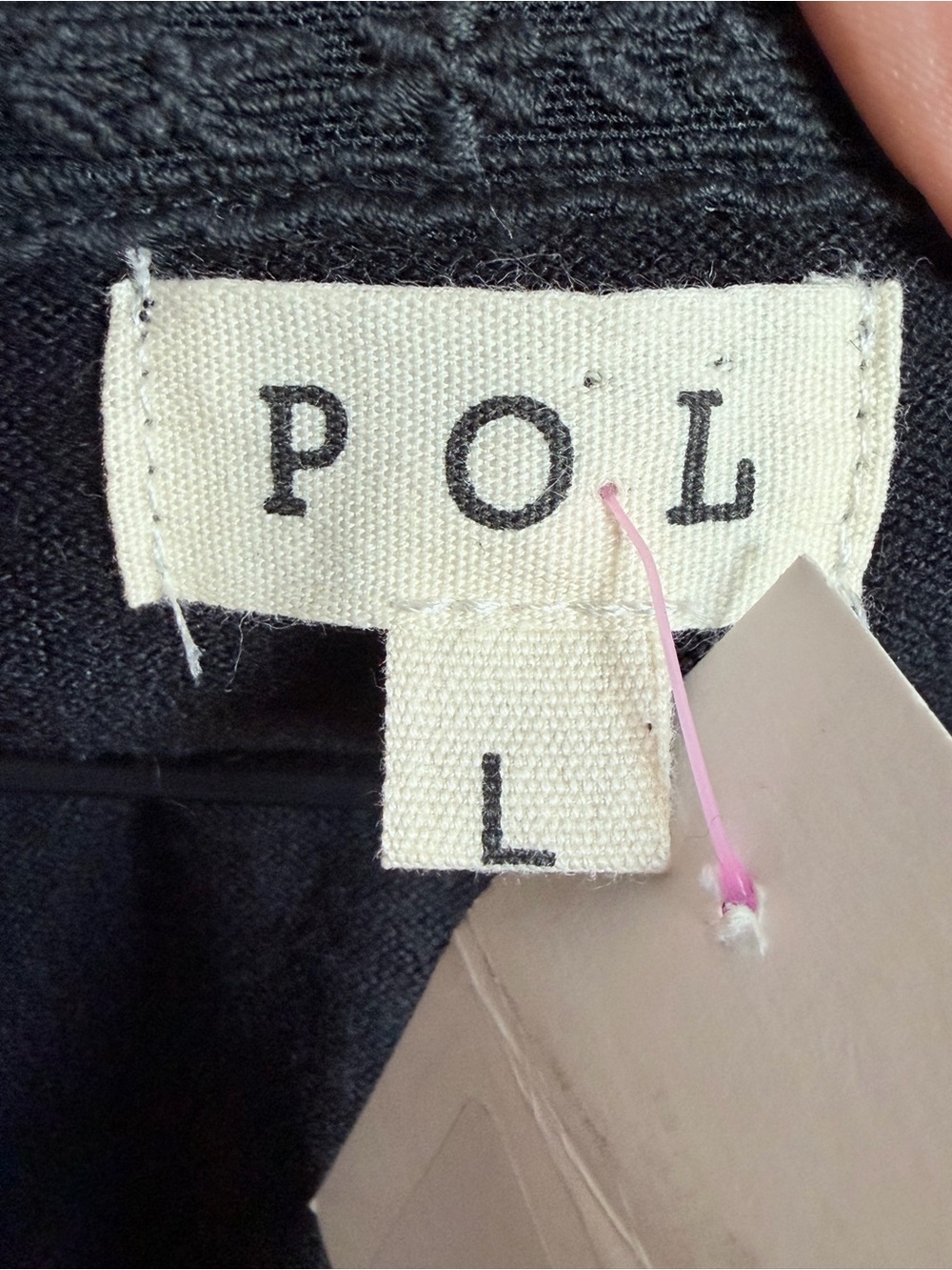 POL Black V-Neck Short Sleeve Pocket Tee - Picture 3 of 5